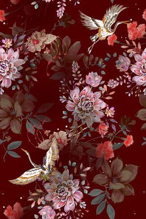 花卉印花华亿平台图片