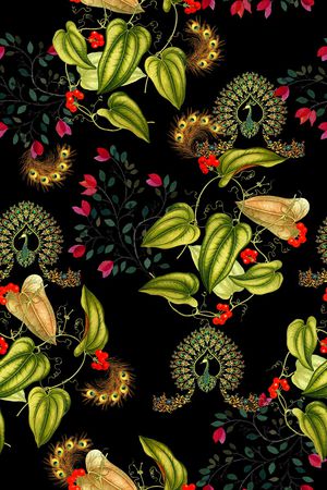 花卉印花华亿平台图片