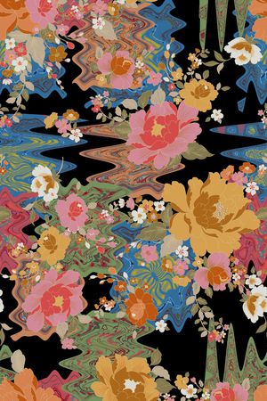 花卉印花华亿平台图片