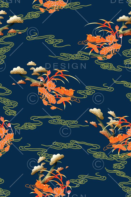 祥云印花华亿平台图片