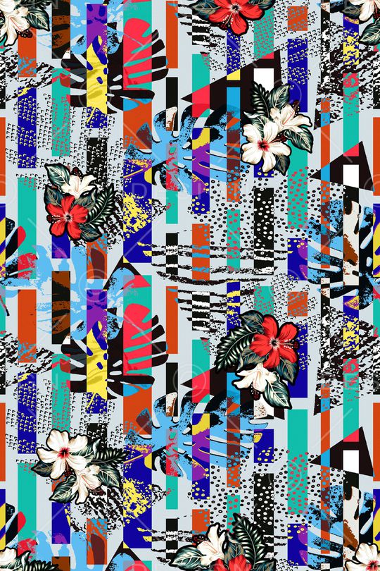 几何印花华亿平台图片