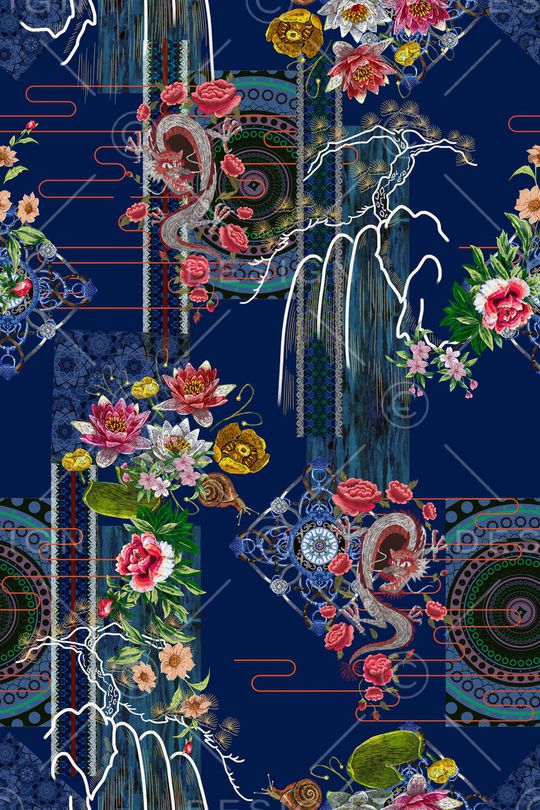 几何印花华亿平台图片