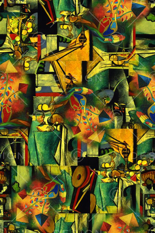 几何印花华亿平台图片