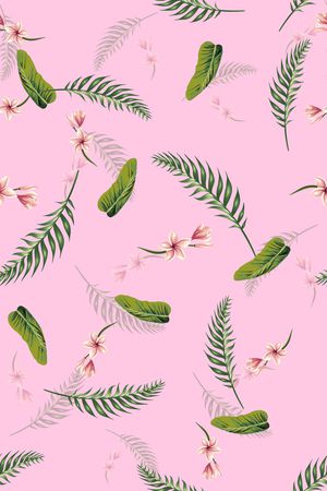 绿植树叶印花华亿平台图片