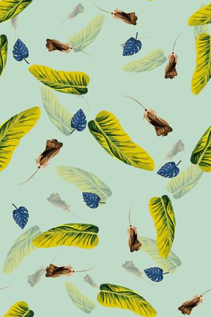 绿植树叶印花华亿平台图片