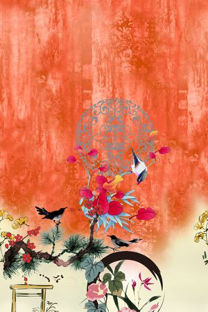 花鸟印花华亿平台图片