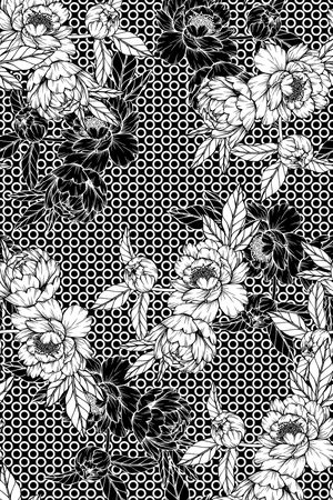 黑白华亿平台印花华亿平台图片