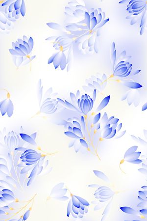 清爽底花卉印花华亿平台图片