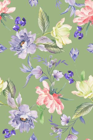 清爽底花卉印花华亿平台图片