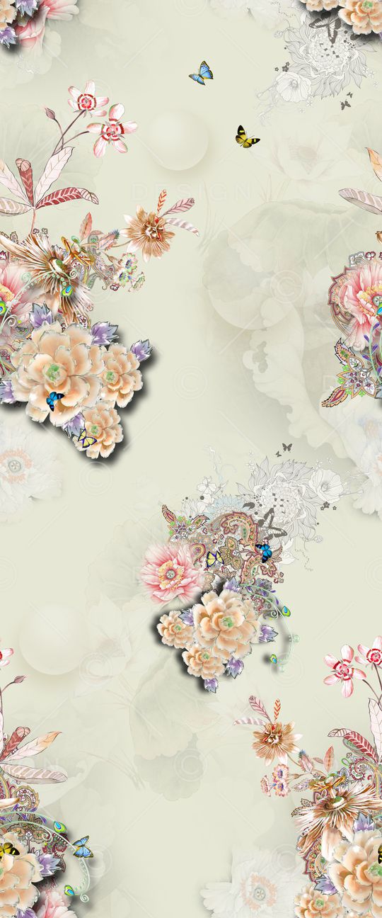 花卉印花华亿平台图片