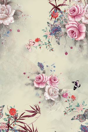 花卉印花华亿平台图片