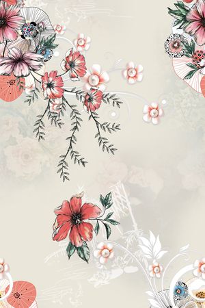 花卉印花华亿平台图片