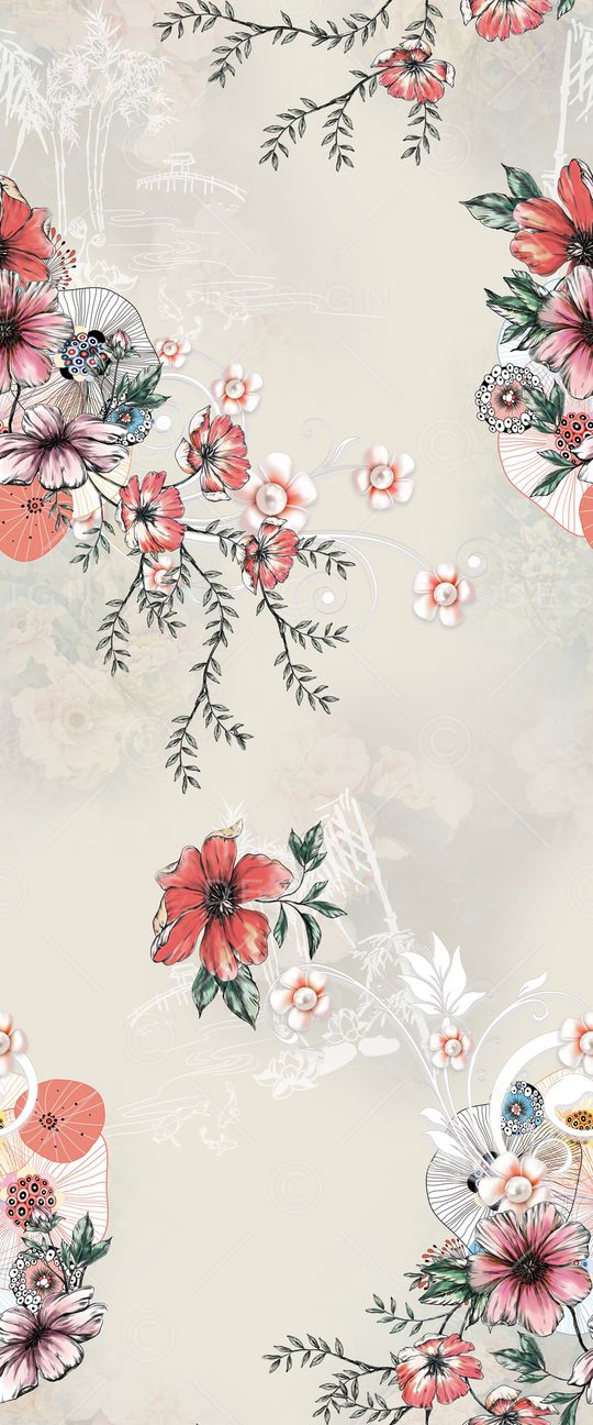 花卉印花华亿平台图片