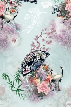 花卉印花华亿平台图片