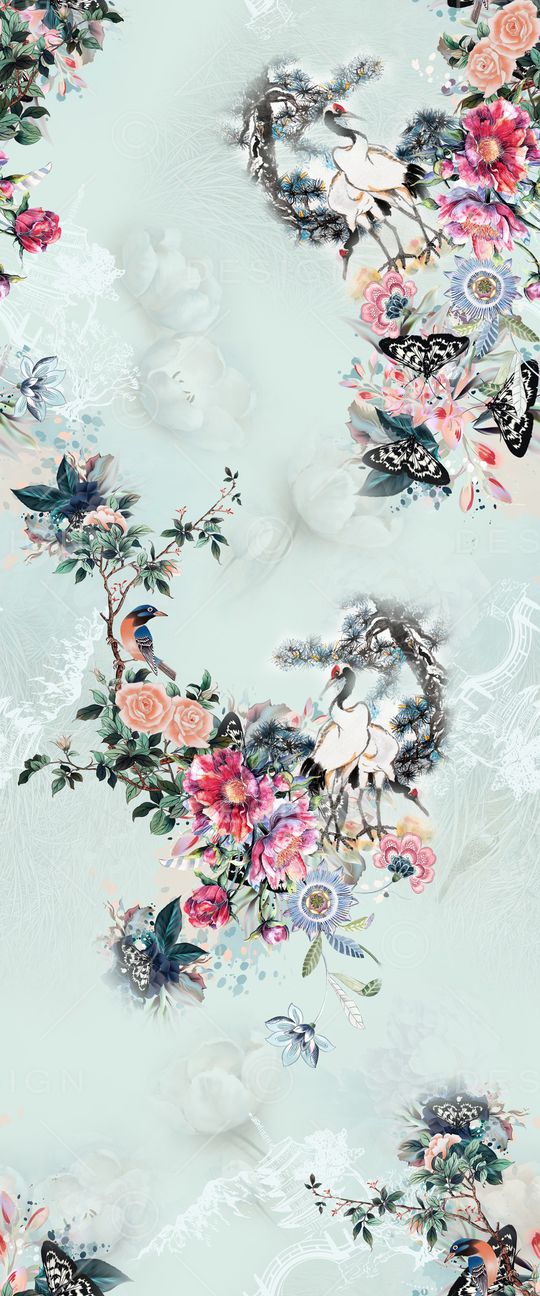 花卉印花华亿平台图片