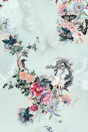 花卉印花华亿平台图片