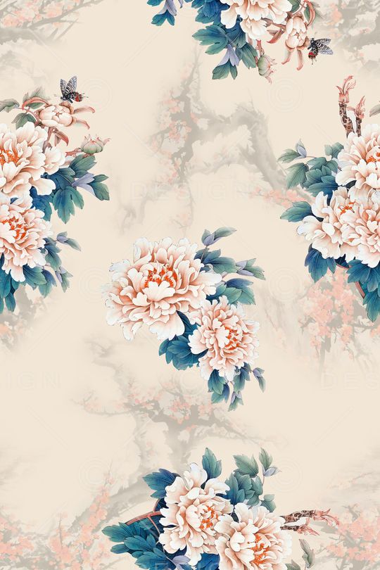 花卉印花华亿平台图片