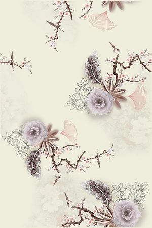 花卉印花华亿平台图片