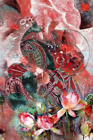 几何印花华亿平台图片