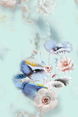 花卉印花华亿平台图片