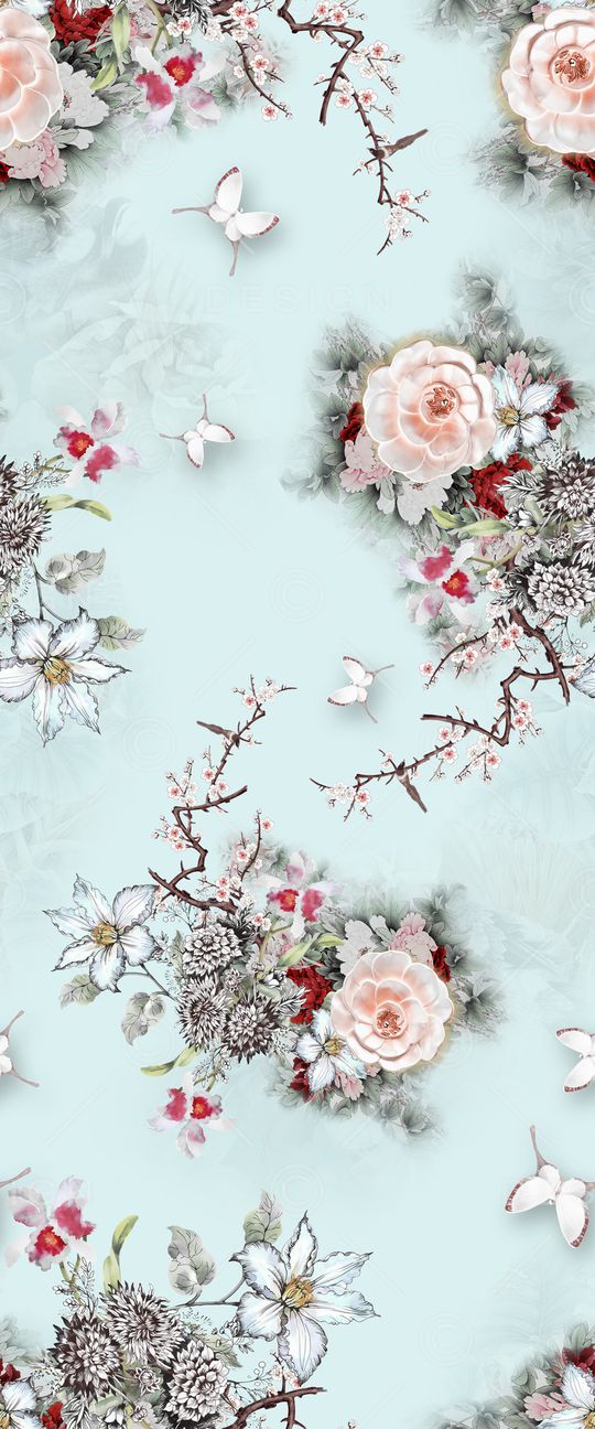 花卉印花华亿平台图片