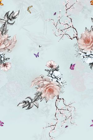 花卉印花华亿平台图片