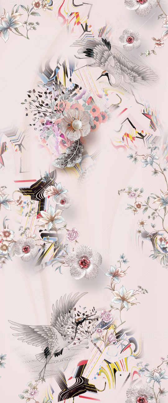 花卉印花华亿平台图片