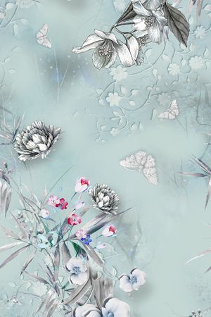 花卉印花华亿平台图片