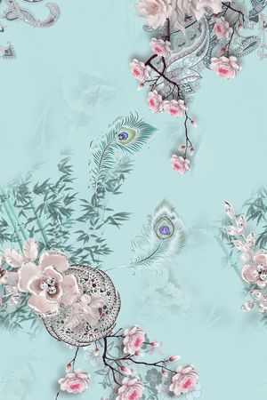 花卉印花华亿平台图片