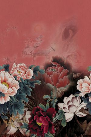 花卉印花华亿平台图片