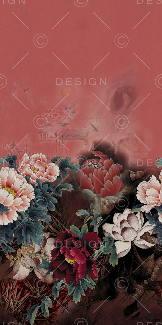 花卉印花华亿平台图片