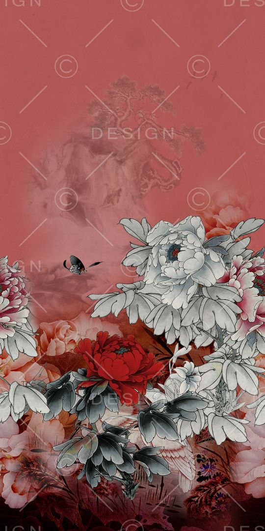 花卉印花华亿平台图片