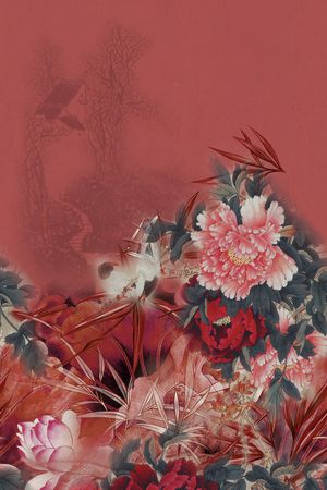 花卉印花华亿平台图片