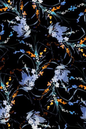 抽象花卉印花华亿平台图片