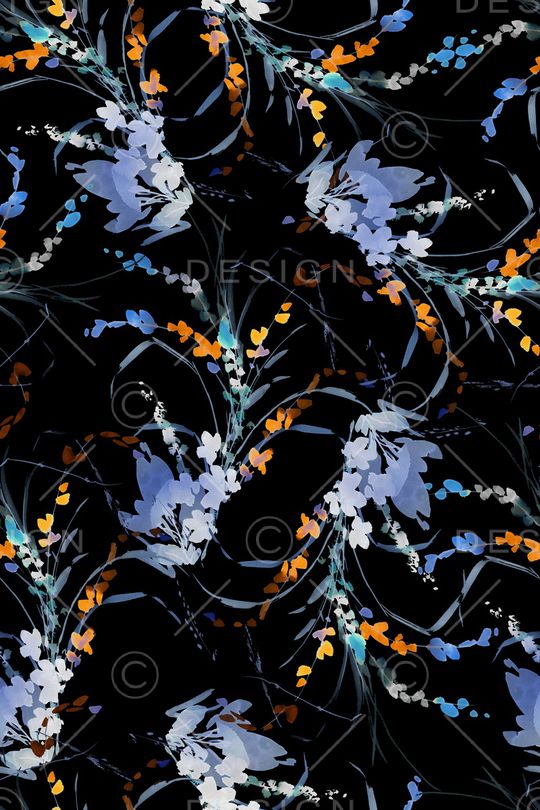 抽象花卉印花华亿平台图片