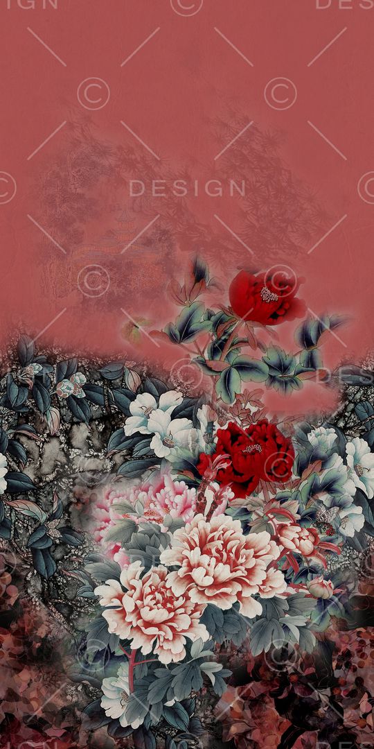 花卉印花华亿平台图片