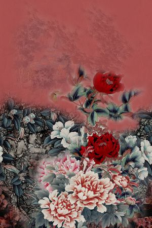 花卉印花华亿平台图片