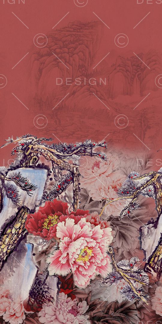 花卉印花华亿平台图片