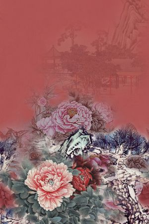 花卉印花华亿平台图片