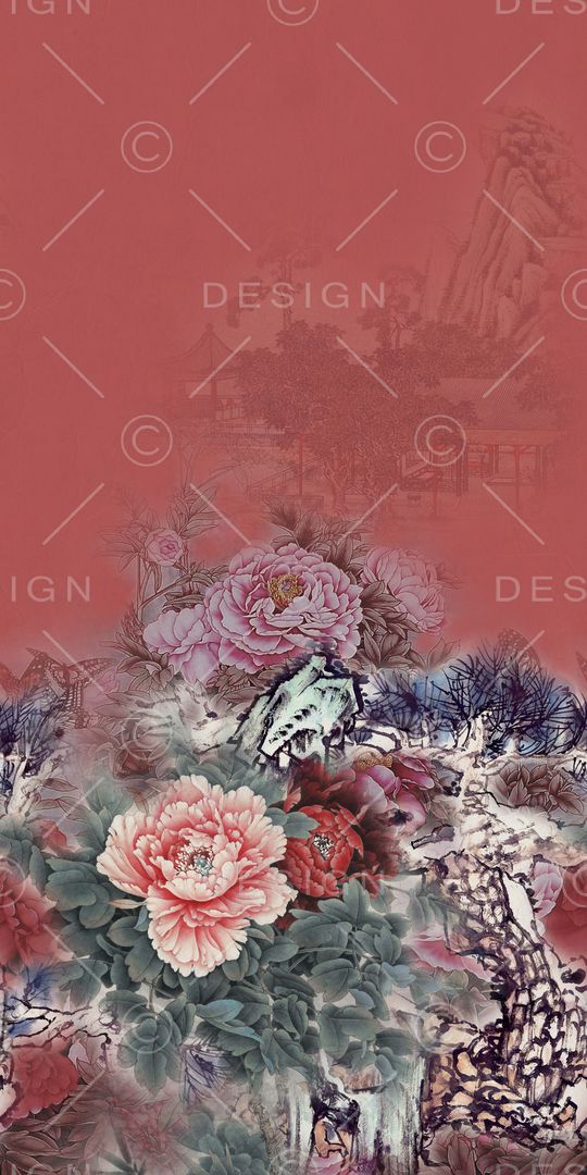 花卉印花华亿平台图片