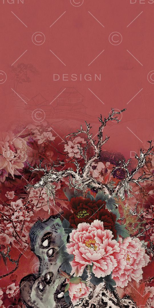 花卉印花华亿平台图片