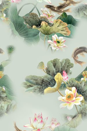 花卉印花华亿平台图片