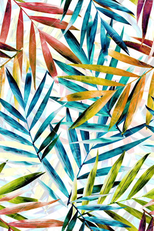 绿植树叶印花华亿平台图片