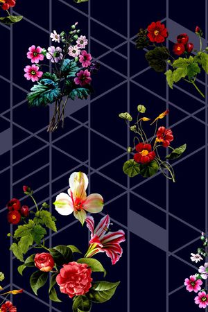 花卉印花华亿平台图片