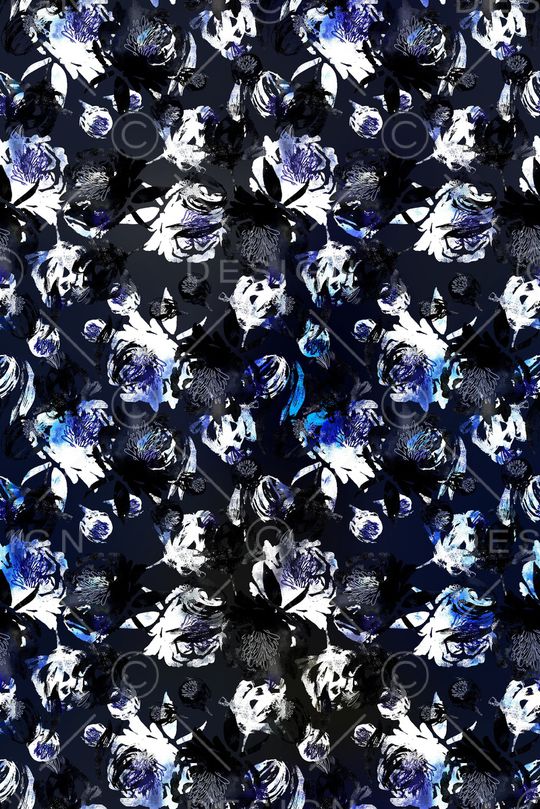 抽象花卉印花华亿平台图片