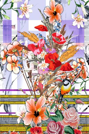 玫瑰花印花华亿平台图片