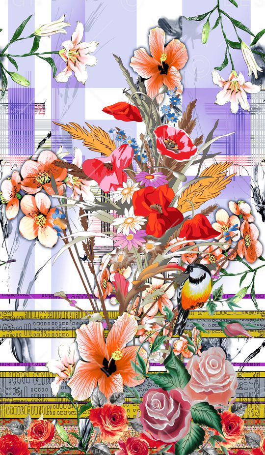 玫瑰花印花华亿平台图片