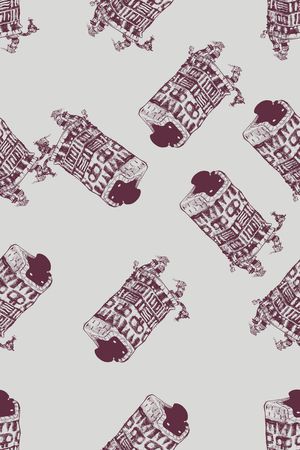 线条画印花华亿平台图片