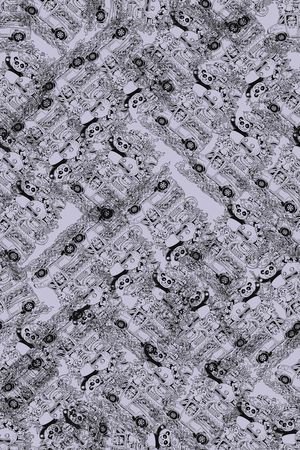 线条画印花华亿平台图片