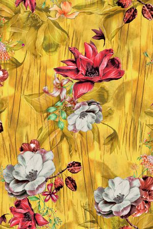 彩底花卉印花华亿平台图片